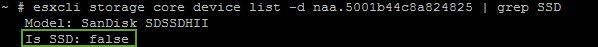 vSAN SSD False